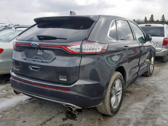 2FMTK3J90FBB40476 - 2015 FORD EDGE SEL GRAY photo 4