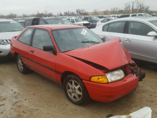 1FAPP11J2PW246360 - 1993 FORD ESCORT LX RED photo 1