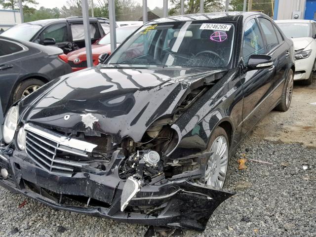 WDBUF56X57B129138 - 2007 MERCEDES-BENZ E 350 BLACK photo 2