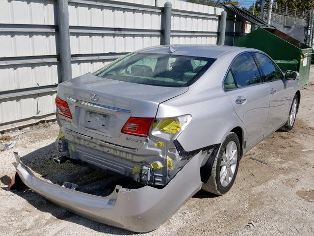 JTHBK1EG9A2393810 - 2010 LEXUS ES 350 SILVER photo 4