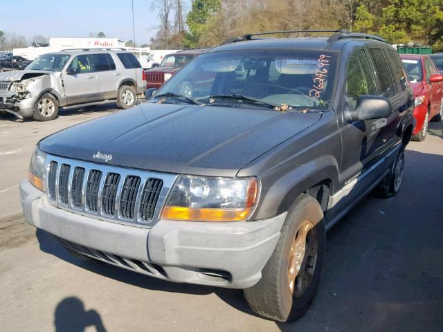 1J4G248S9YC155835 - 2000 JEEP GRAND CHER GRAY photo 2