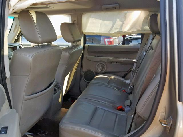 1J8HH48K46C165820 - 2006 JEEP COMMANDER SILVER photo 6