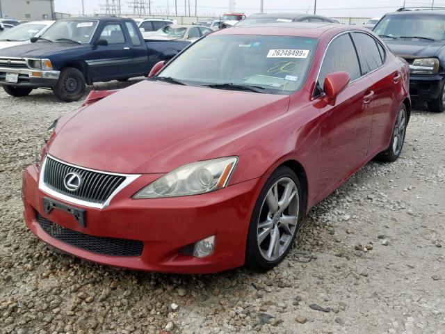 JTHBF5C27A5118468 - 2010 LEXUS IS 250 RED photo 2