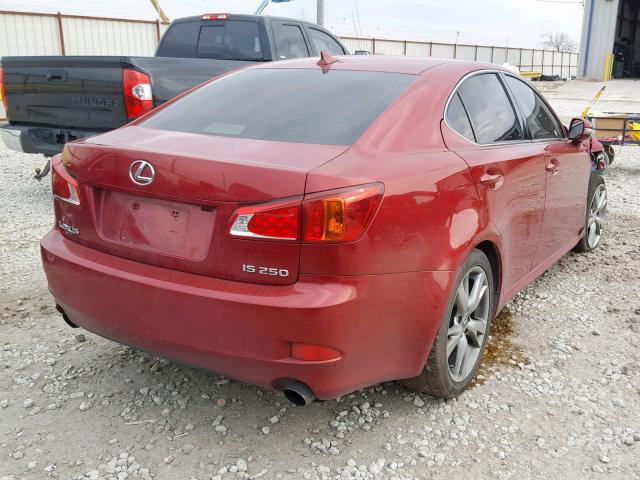 JTHBF5C27A5118468 - 2010 LEXUS IS 250 RED photo 4