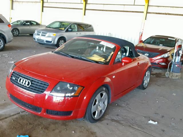 TRUUT28N911006515 - 2001 AUDI TT QUATTRO RED photo 2