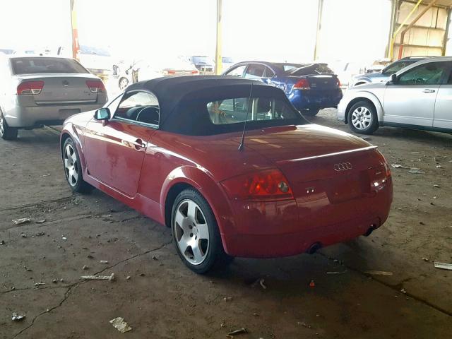 TRUUT28N911006515 - 2001 AUDI TT QUATTRO RED photo 3