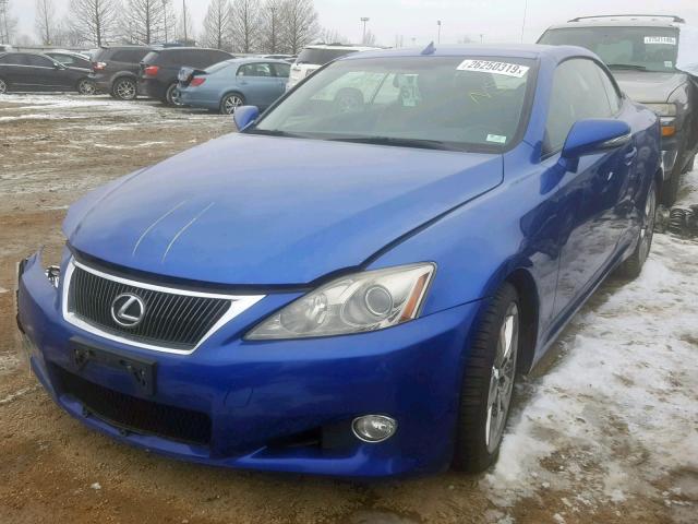 JTHFF2C21A2507799 - 2010 LEXUS IS 250 BLUE photo 2