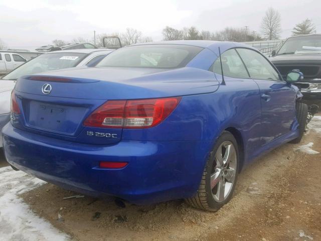 JTHFF2C21A2507799 - 2010 LEXUS IS 250 BLUE photo 4