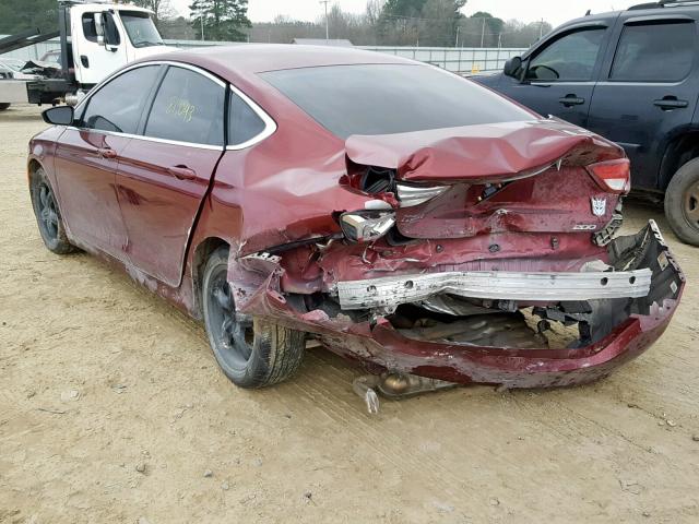 1C3CCCFB3FN597031 - 2015 CHRYSLER 200 LX MAROON photo 3