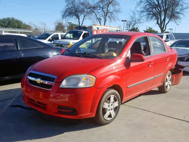 KL1TD5DE0AB115358 - 2010 CHEVROLET AVEO LS RED photo 2