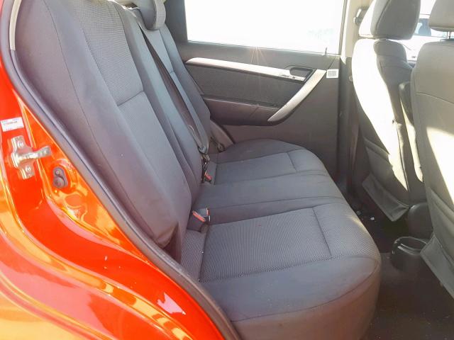 KL1TD5DE0AB115358 - 2010 CHEVROLET AVEO LS RED photo 6