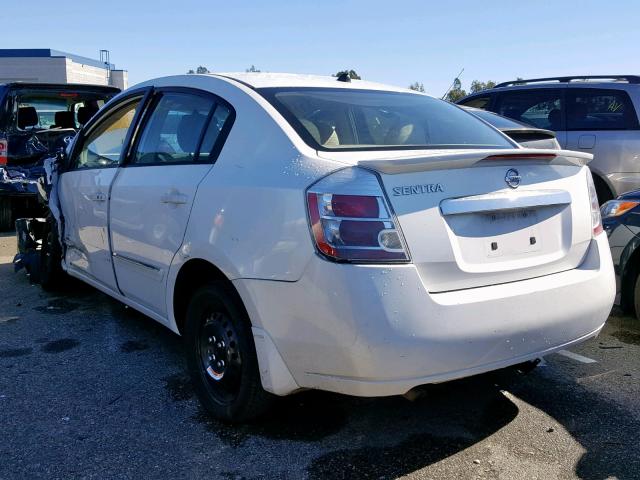 3N1AB6AP4BL685254 - 2011 NISSAN SENTRA 2.0 WHITE photo 3