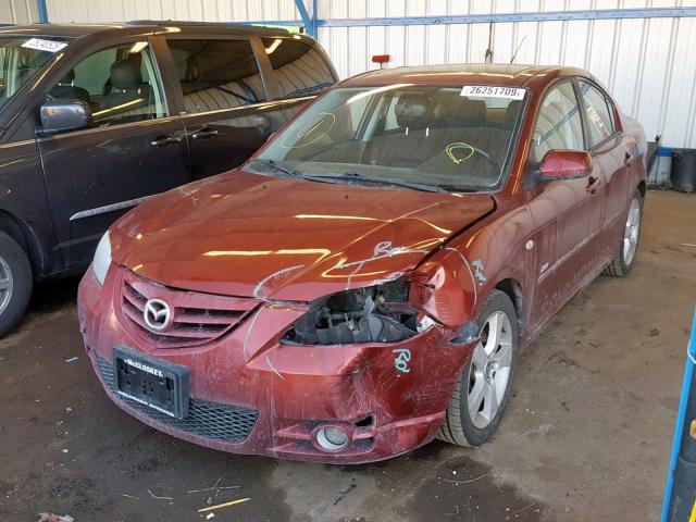 JM1BK324361530728 - 2006 MAZDA 3 S RED photo 2