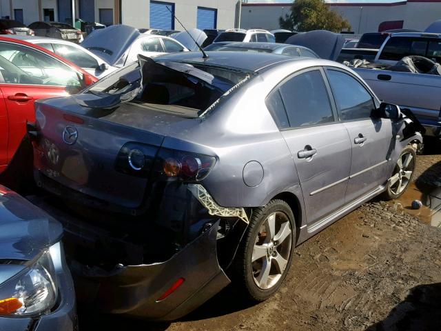 JM1BK324361505179 - 2006 MAZDA 3 S GRAY photo 4