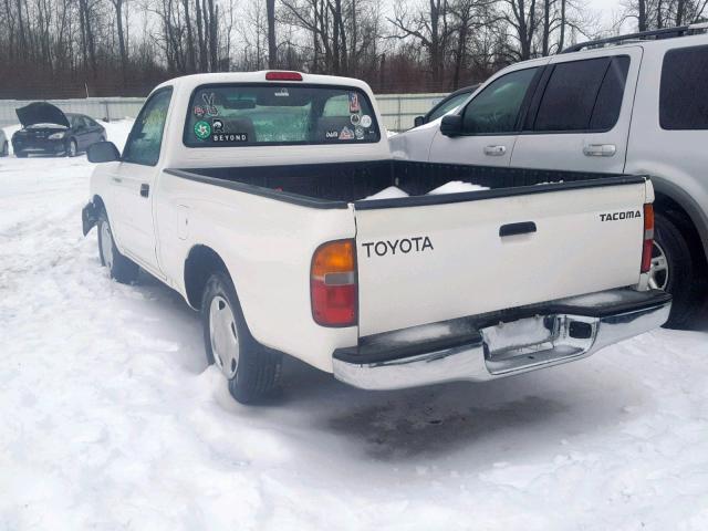 4TANL42N8XZ474552 - 1999 TOYOTA TACOMA WHITE photo 3