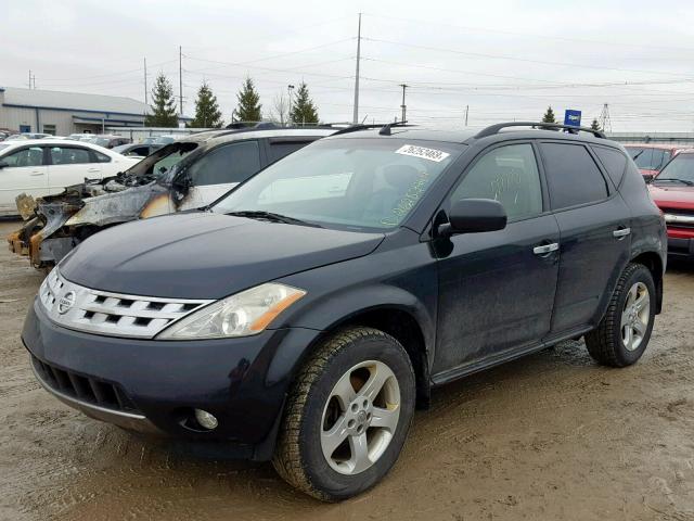 JN8AZ08W83W234167 - 2003 NISSAN MURANO SL BLACK photo 2