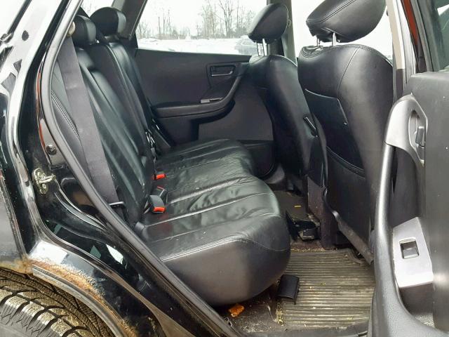 JN8AZ08W83W234167 - 2003 NISSAN MURANO SL BLACK photo 6