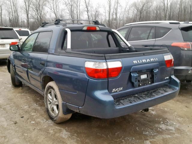 4S4BT62C167102896 - 2006 SUBARU BAJA SPORT BLUE photo 3