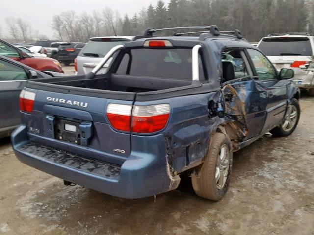 4S4BT62C167102896 - 2006 SUBARU BAJA SPORT BLUE photo 4