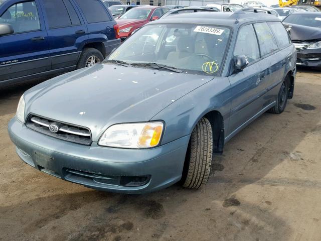 4S3BH635127301382 - 2002 SUBARU LEGACY L GREEN photo 2