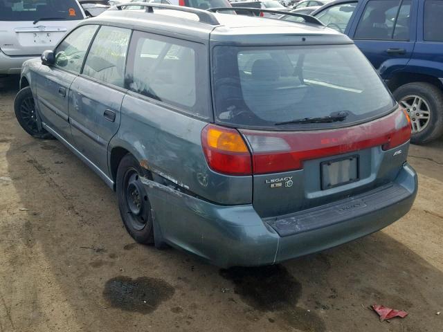 4S3BH635127301382 - 2002 SUBARU LEGACY L GREEN photo 3