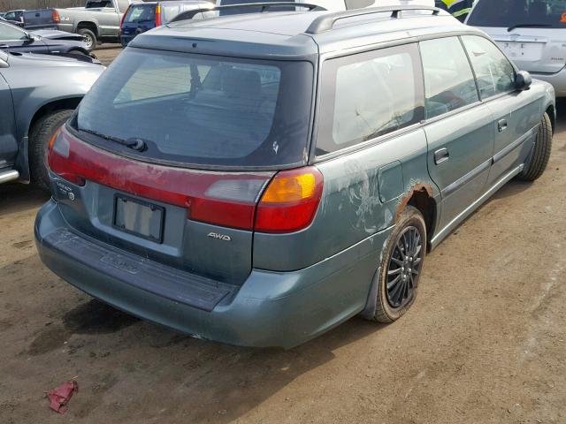 4S3BH635127301382 - 2002 SUBARU LEGACY L GREEN photo 4