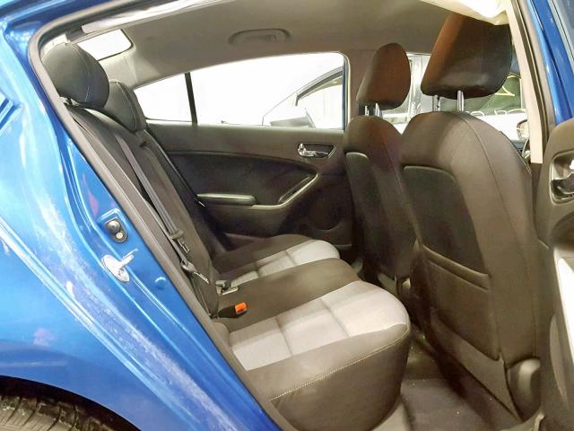 KNAFX4A82E5057891 - 2014 KIA FORTE EX BLUE photo 6