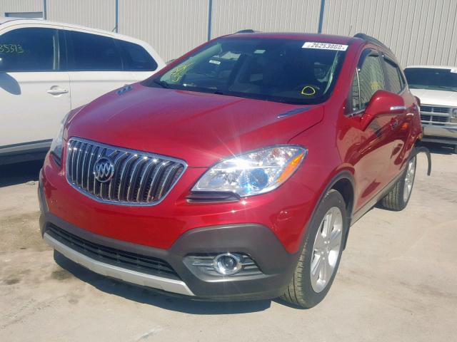 KL4CJCSB3FB166322 - 2015 BUICK ENCORE RED photo 2