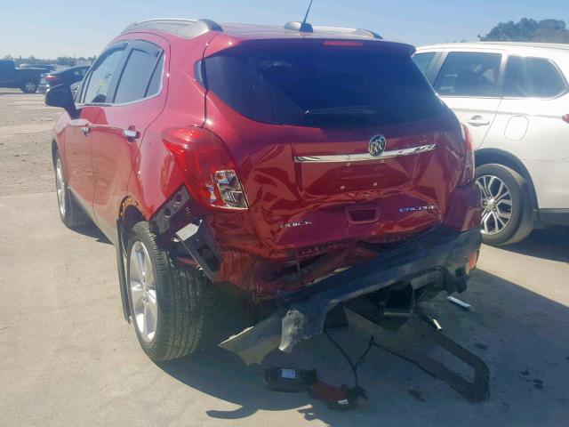 KL4CJCSB3FB166322 - 2015 BUICK ENCORE RED photo 3