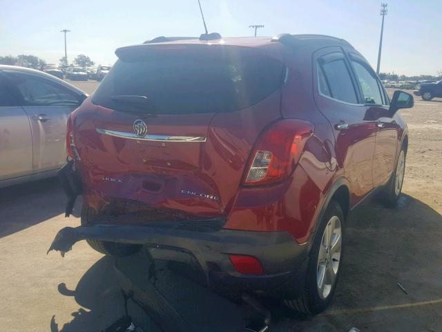 KL4CJCSB3FB166322 - 2015 BUICK ENCORE RED photo 4