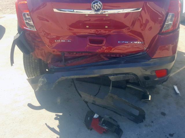 KL4CJCSB3FB166322 - 2015 BUICK ENCORE RED photo 9