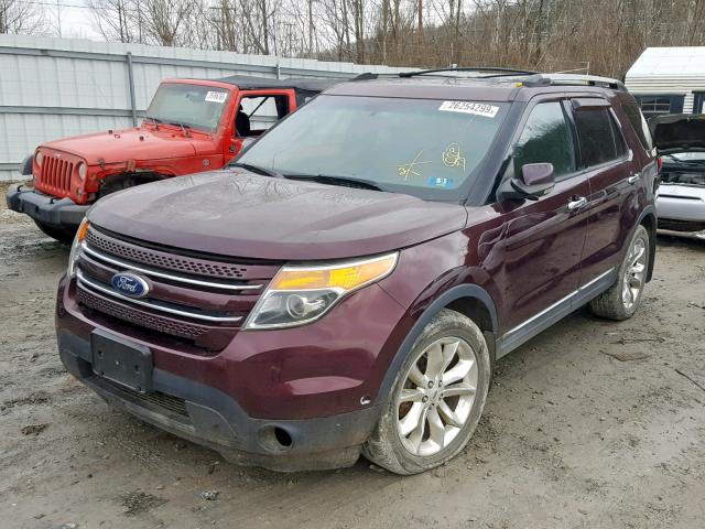 1FMHK8F88BGA56122 - 2011 FORD EXPLORER L GRAY photo 2