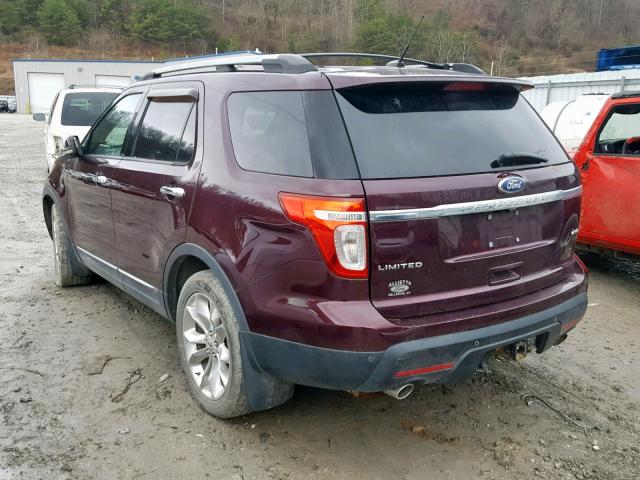 1FMHK8F88BGA56122 - 2011 FORD EXPLORER L GRAY photo 3