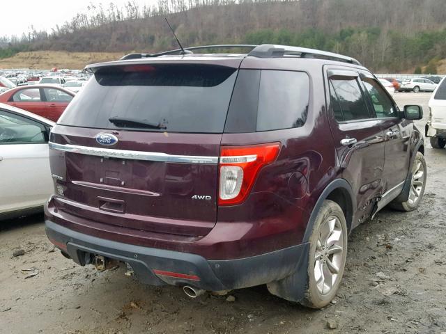 1FMHK8F88BGA56122 - 2011 FORD EXPLORER L GRAY photo 4