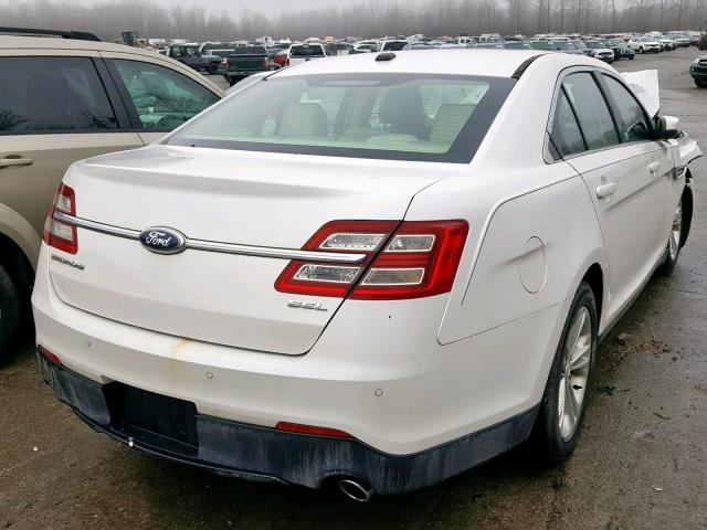 1FAHP2E86DG210016 - 2013 FORD TAURUS SEL WHITE photo 4