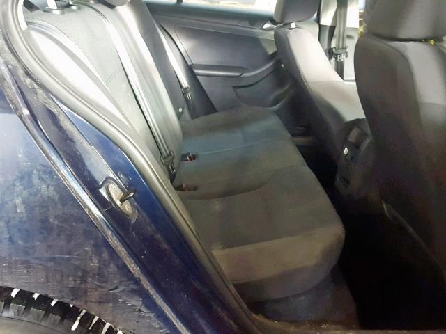 3VW2K7AJ6DM423362 - 2013 VOLKSWAGEN JETTA BASE Կապույտ լուսանկար 6