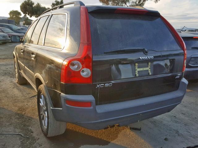 YV1CZ911851171962 - 2005 VOLVO XC90 T6 BLACK photo 3