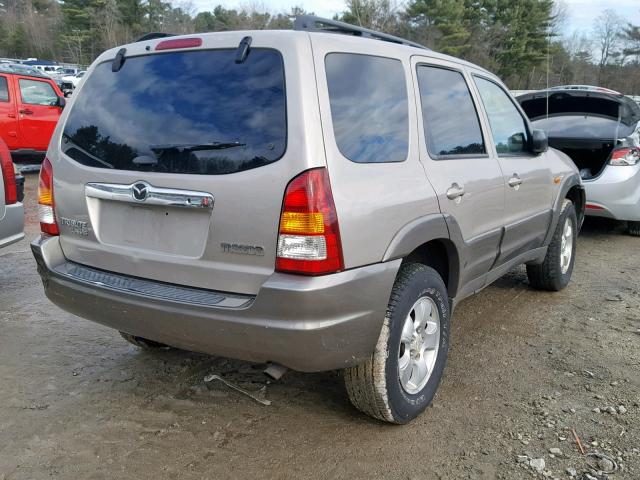 4F2YU08162KM11236 - 2002 MAZDA TRIBUTE LX TAN photo 4