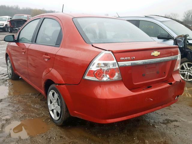 KL1TD5DE6AB131984 - 2010 CHEVROLET AVEO LS RED photo 3