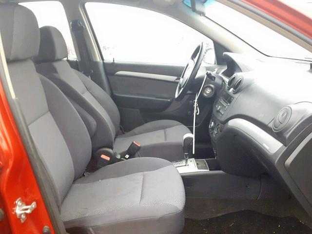 KL1TD5DE6AB131984 - 2010 CHEVROLET AVEO LS RED photo 5