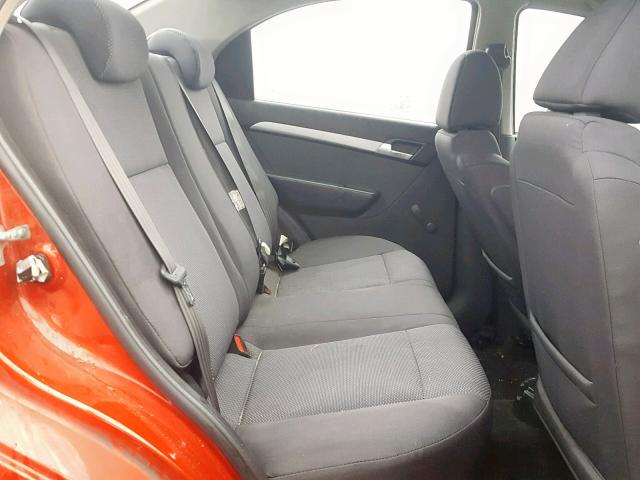 KL1TD5DE6AB131984 - 2010 CHEVROLET AVEO LS RED photo 6