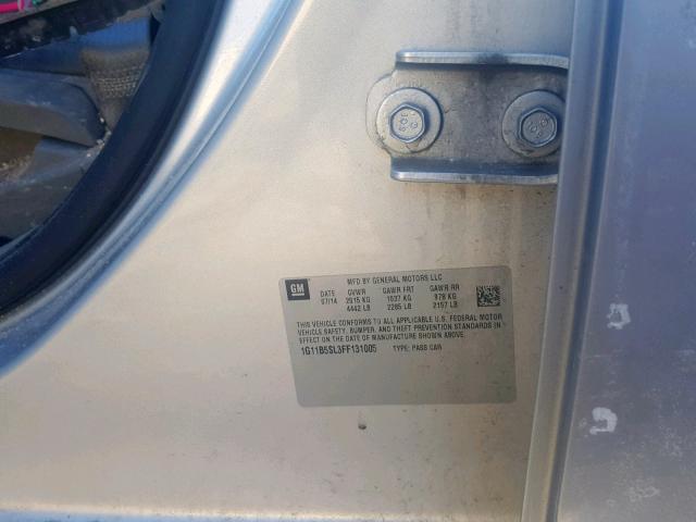 1G11B5SL3FF131005 - 2015 CHEVROLET MALIBU LS Gümüş foto 10