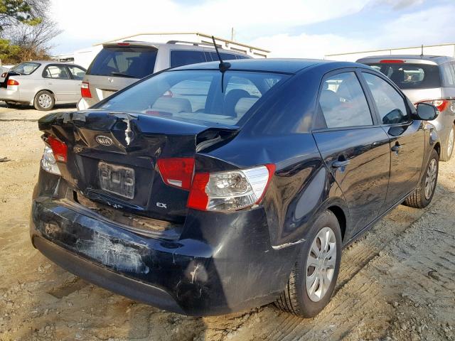 KNAFU4A21A5811765 - 2010 KIA FORTE EX BLACK photo 4