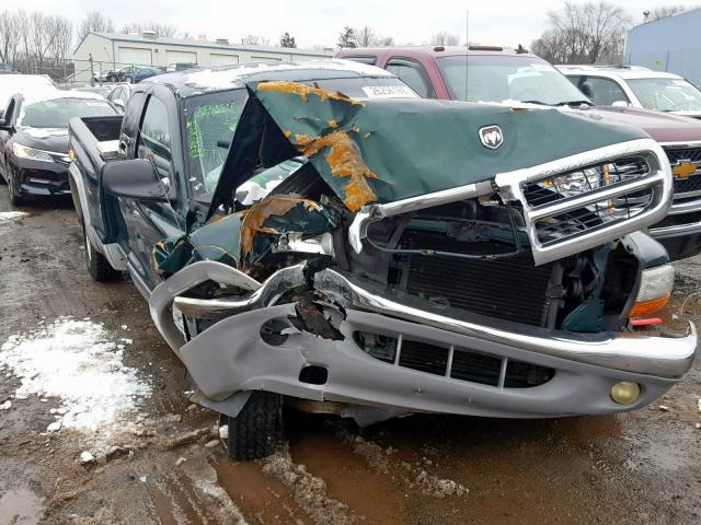 1B7GG22X41S128201 - 2001 DODGE DAKOTA GREEN photo 1