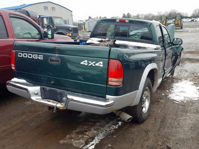 1B7GG22X41S128201 - 2001 DODGE DAKOTA GREEN photo 4