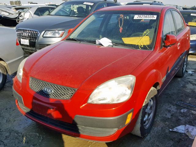 KNADE123876231202 - 2007 KIA RIO BASE RED photo 2