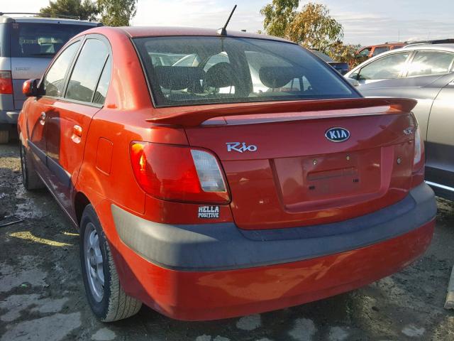 KNADE123876231202 - 2007 KIA RIO BASE RED photo 3