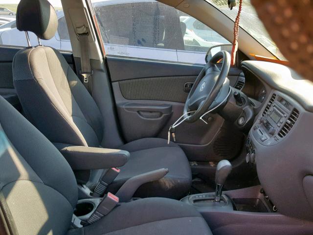 KNADE123876231202 - 2007 KIA RIO BASE RED photo 5