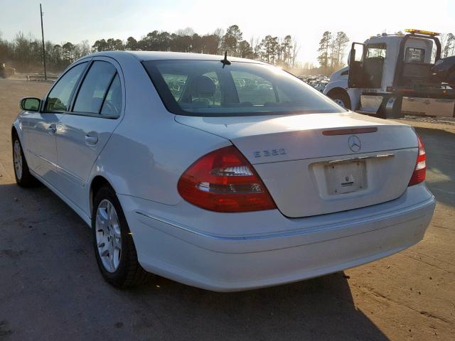 WDBUF65J14A578885 - 2004 MERCEDES-BENZ E 320 WHITE photo 3