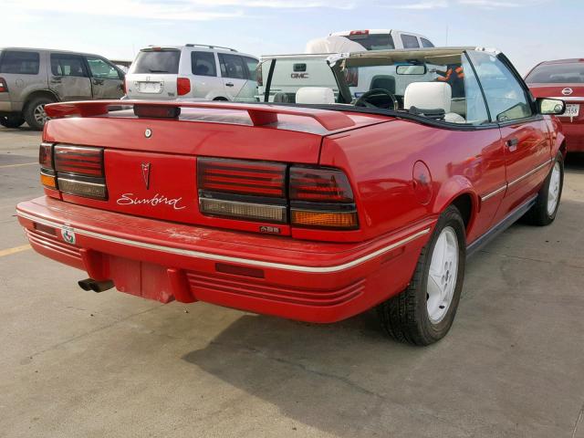 1G2JB34T1R7584633 - 1994 PONTIAC SUNBIRD LE RED photo 4